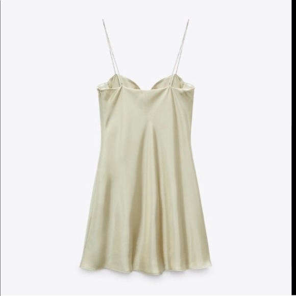 Zara Jewel Strap Satin Effect Dress - Picture 3 of 4